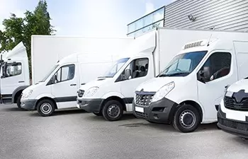 a fleet of vans and trucks for general haulage